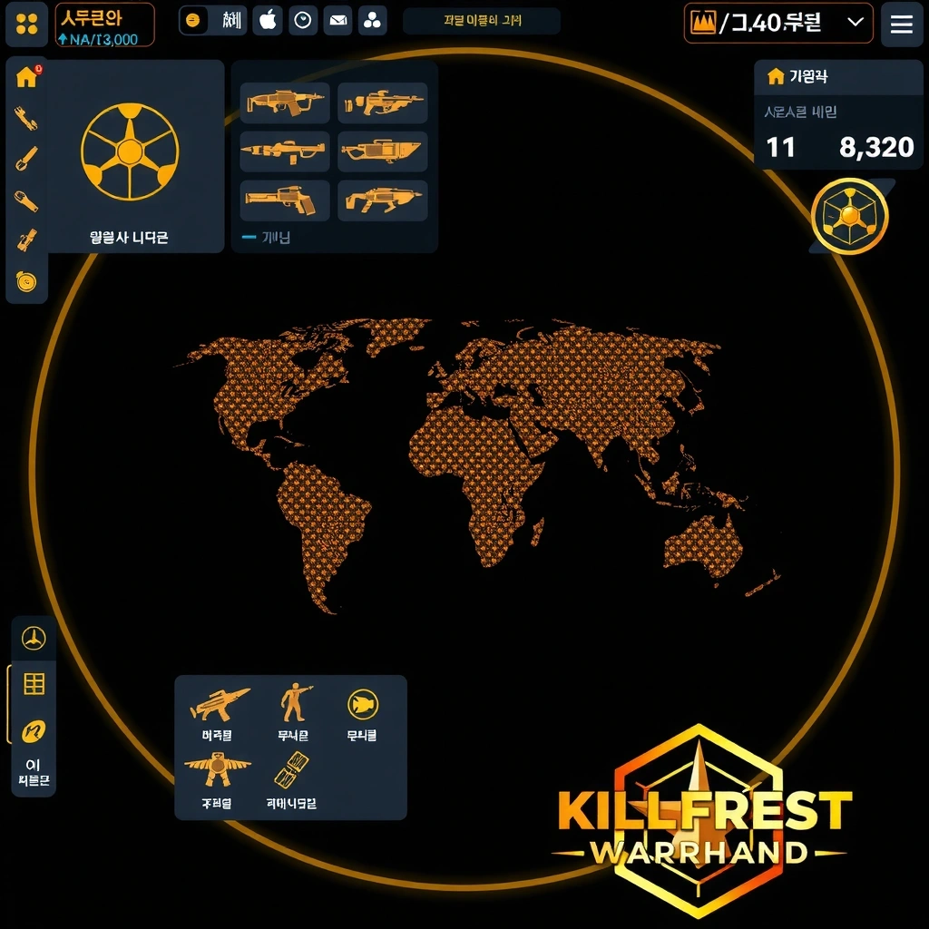 Military strategy game interface
